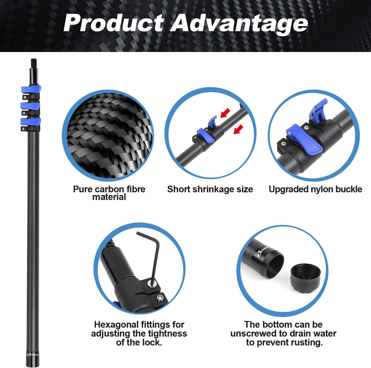 Carbon Fiber Telescoping Boat Hook